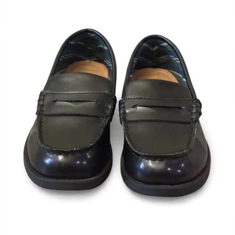 Sperry Colton PlushWave Loafer-Boys Size 2M-Black Leather - Excellent Condition